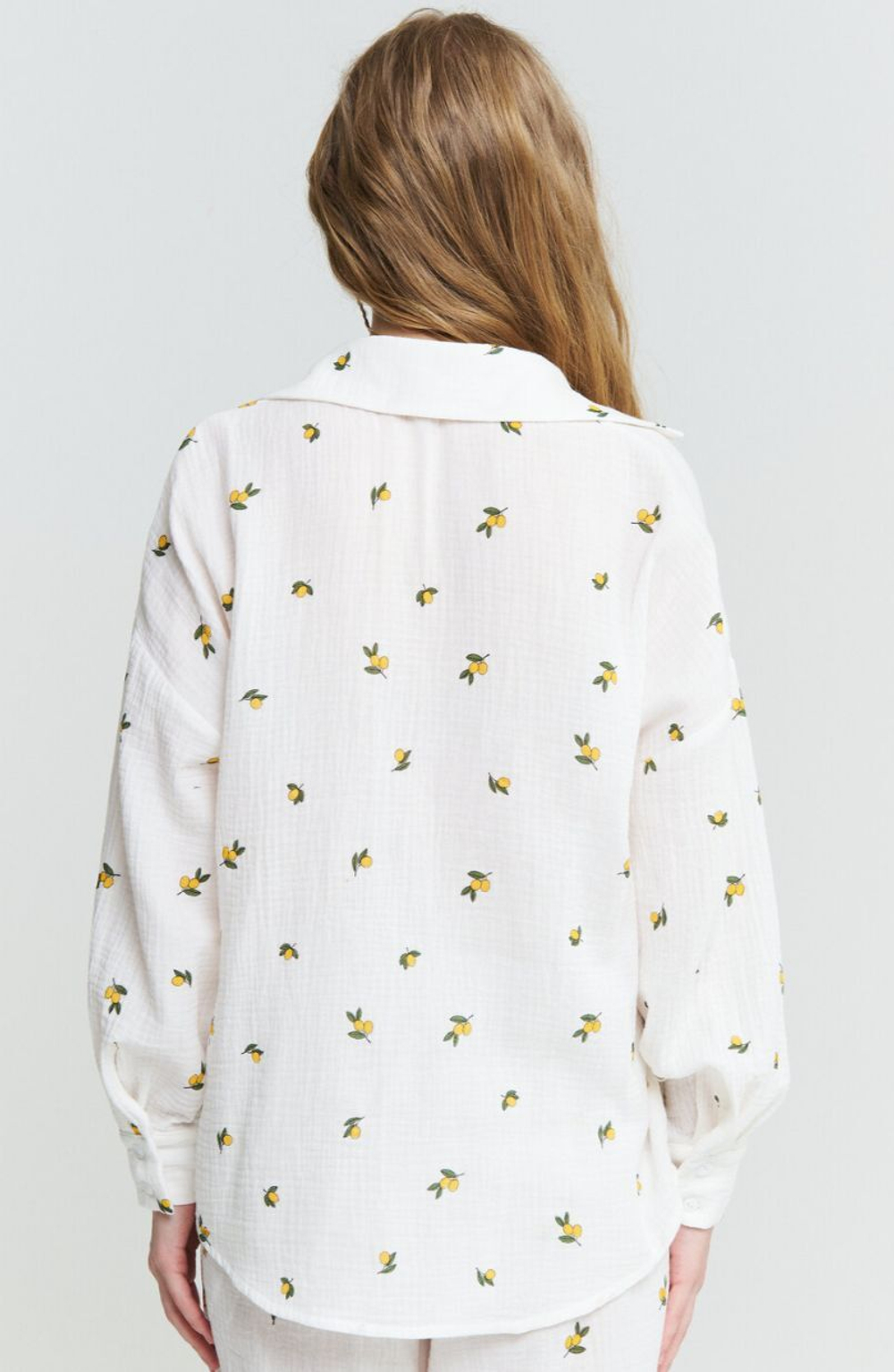 Муслиновая рубашка с лимонами L 50\52