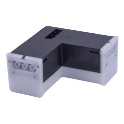 ULO-N11L-8W-6500K-90D IP40 BLACK Светильник светодиодный L-образный. Угол 90 градусов. Белый свет 4000K. 2000Лм. Алюминий. Цвет черный. TM Uniel