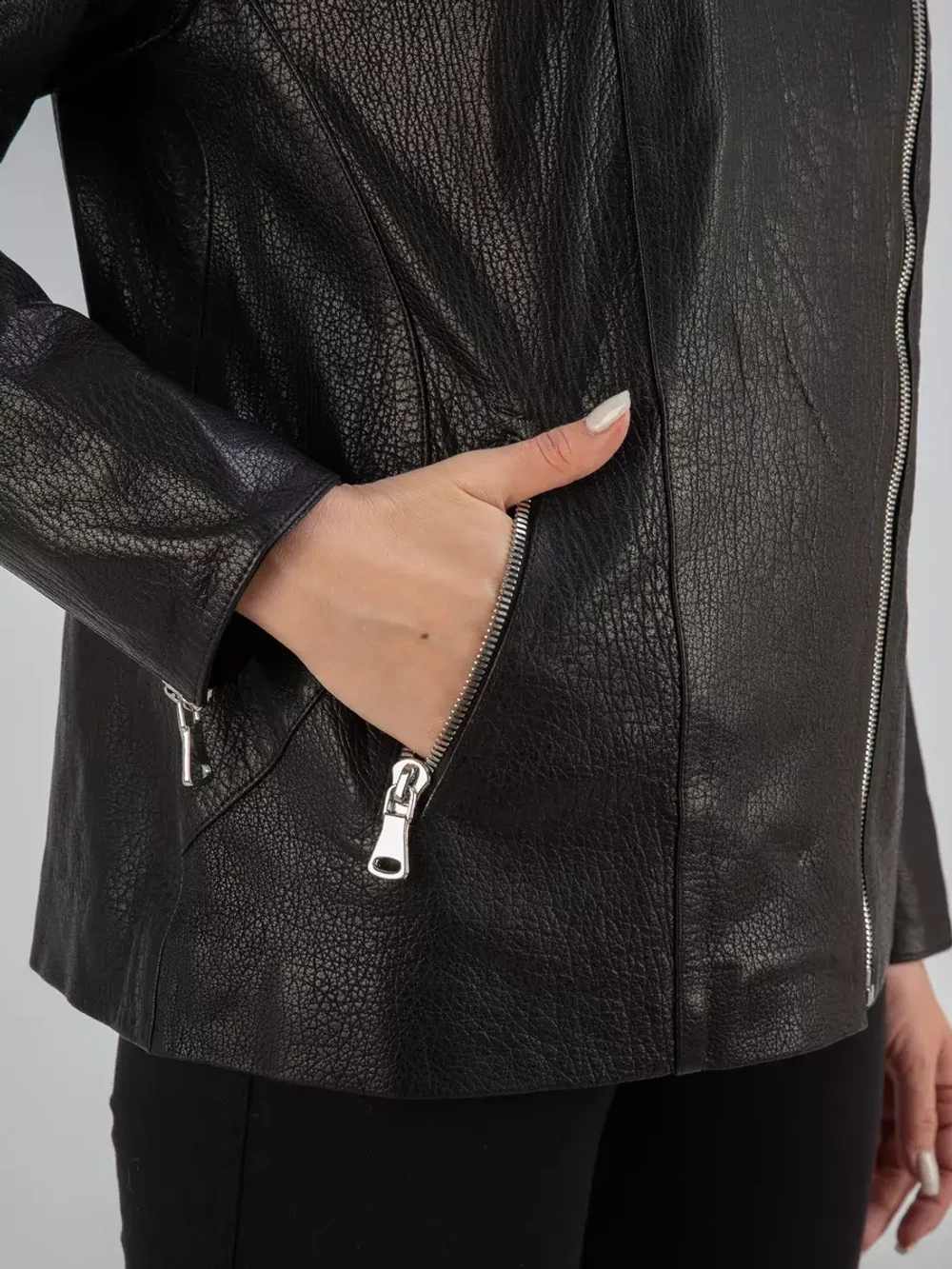 Кожаная куртка демисезонная косуха