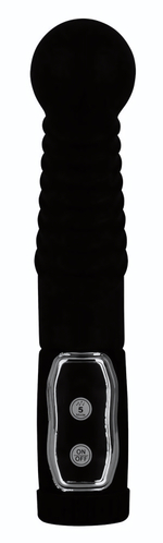 Чёрный стимулятор простаты с ротацией Prostate Twister - 20 см. (Цвет: черный)