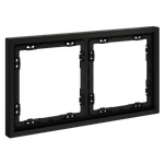 Рамка пластиковая VOLTUM S70 на 2 поста, (черный матовый)