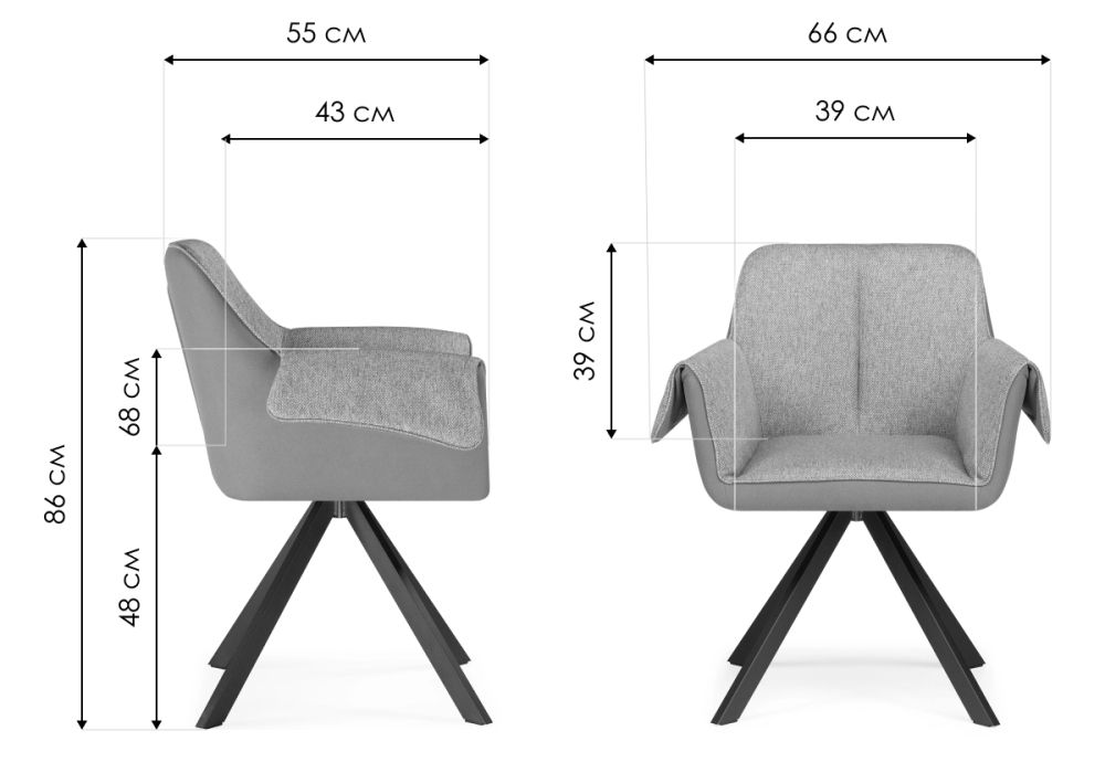 Стул на металлокаркасе Каита neptun 35 / flex 754 / черный