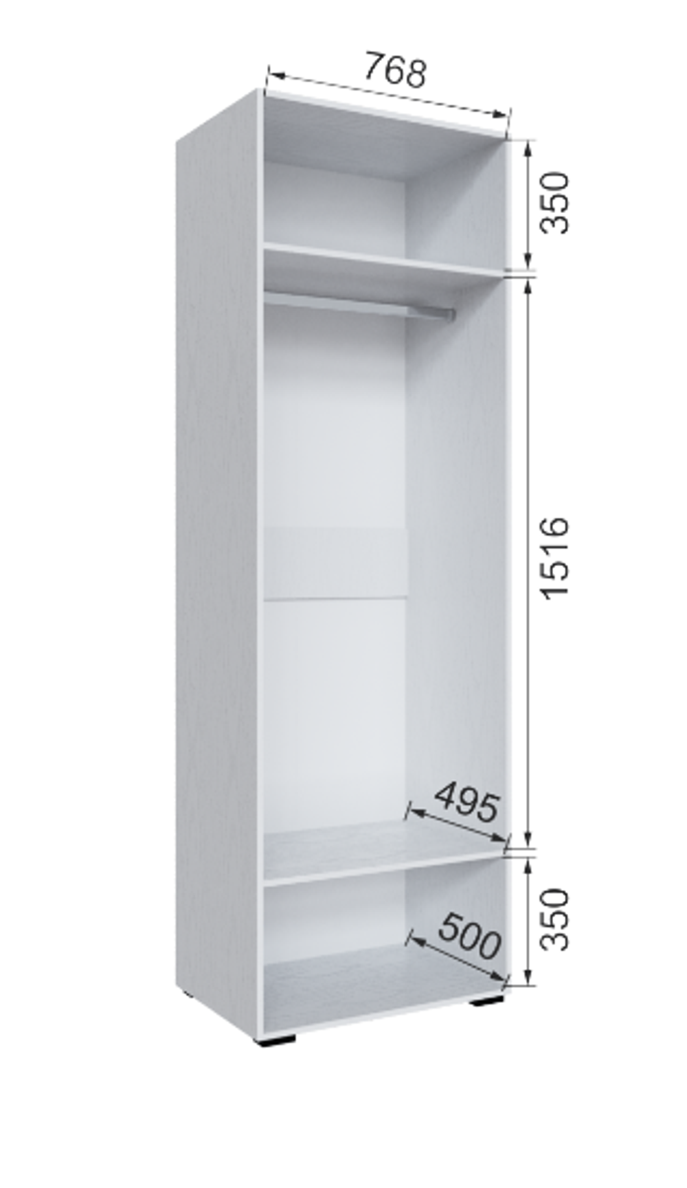 Шкаф с зеркалом Бруклин 80Ш