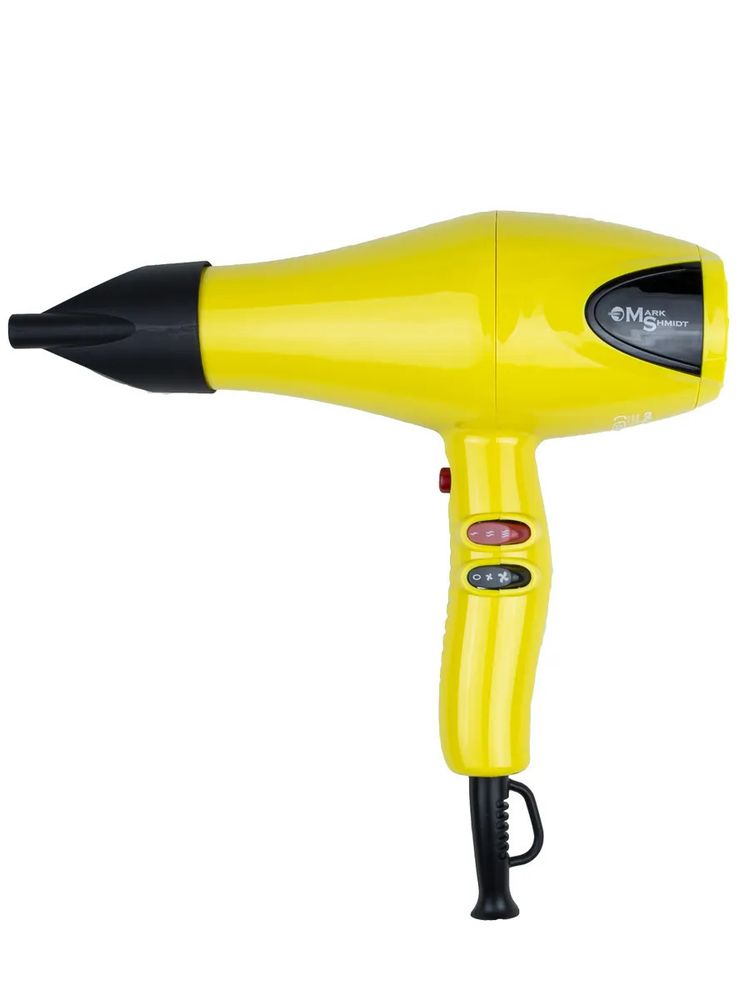 Фен для волос профессиональный с ионизацией, мощность: 2400 Вт., 6 режимов работы и кнопка холодного воздуха, цвет: желтый, MS8828 YELLOW Mark Shmidt