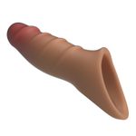 Карамельная удлиняющая насадка на пенис Darnel (Цвет: карамель (темно-бежевый))