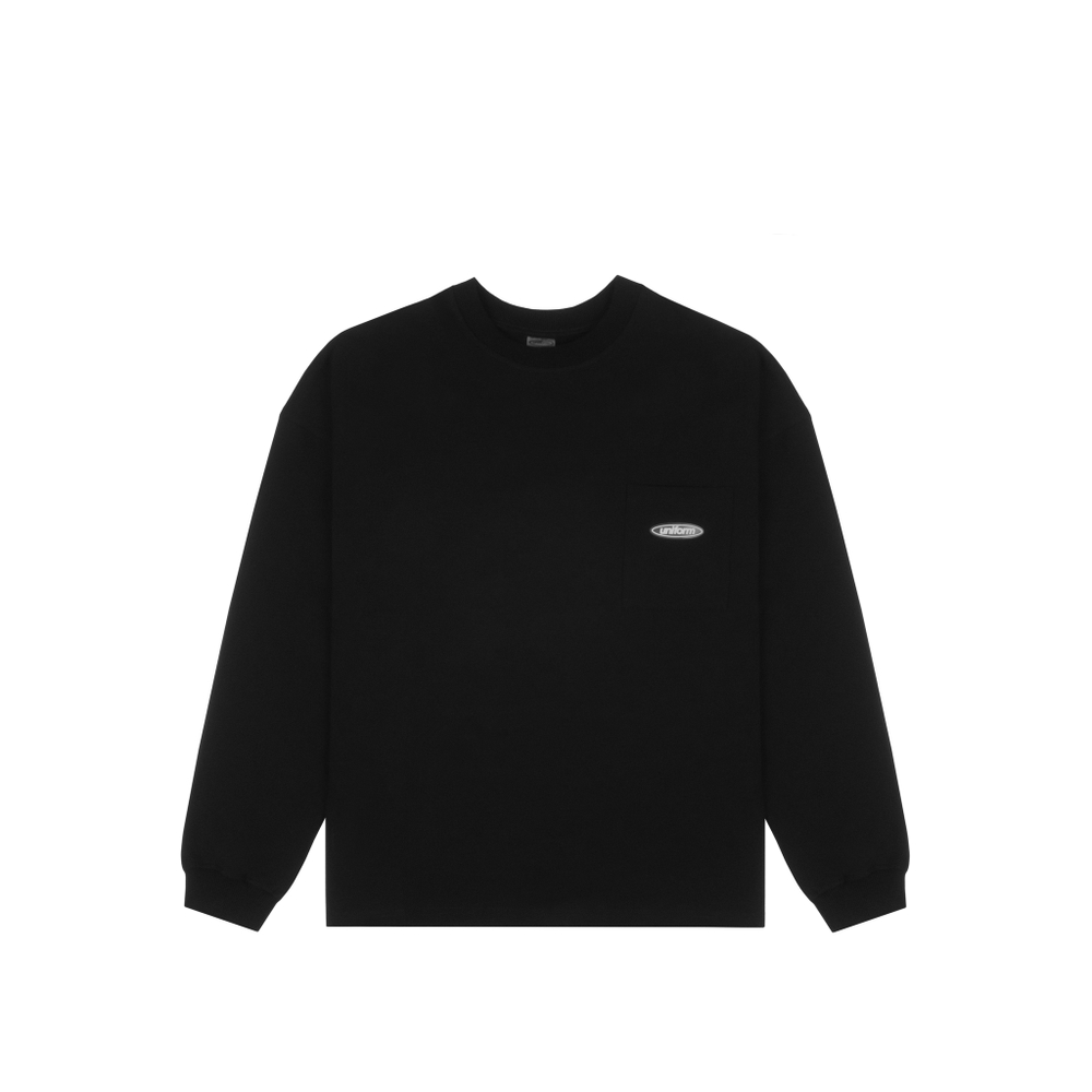 Лонгслив Uniform relaxed pocket черный