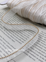 Кант органза белый с золотой монилью