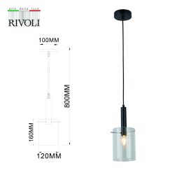 Светильник подвесной (подвес) Rivoli Joan 9321-201 1 х Е14 40 Вт модерн | Rivoli