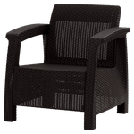 Кресло пластиковое Элластик-Пласт RATTAN Luxe (коричневое)