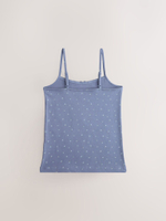 Майка на бретельках для девочки Next AB6-951, 3 шт., Молочный, Голубой