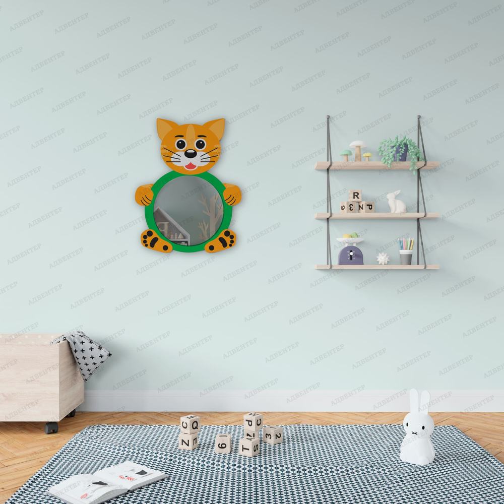 Зеркало фигурное Котик М45