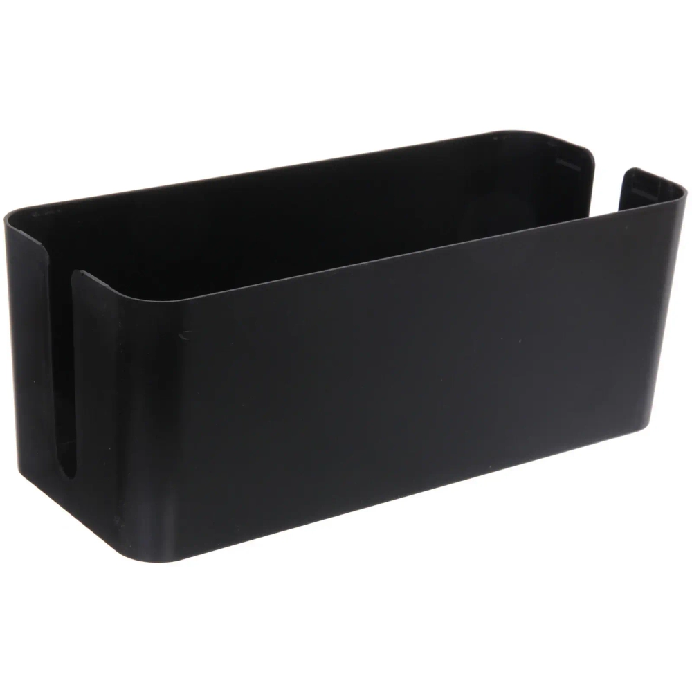 Органайзер для проводов с бамбуковой крышкой «ДОМАНИЯ», цвет чёрный, для удлинителей на 5 розеток, 32*13*13,5см