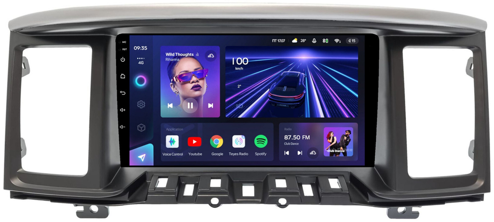 Магнитола для Nissan Pathfinder R52 2014-2017 (поддержка Bose и 360, рамка тип 2) - Teyes CC3L монитор 9" IPS на Android 10, 8-ядер, CarPlay, 4G SIM-слот