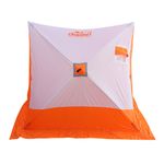 Палатка зимняя СЛЕДОПЫТ 2-скатная, Oxford 210D PU 1000, цв. бело-оранж.