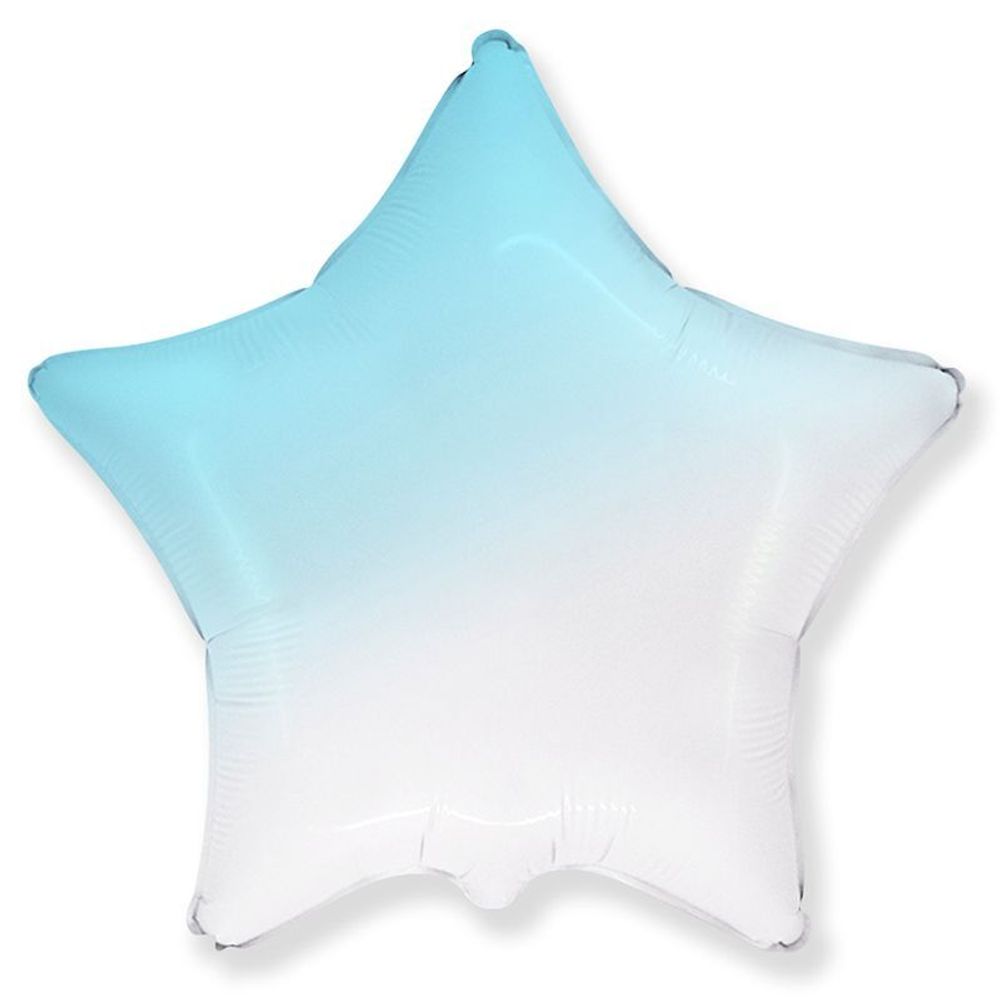 Звезда 18&quot; Бело-голубой градиент / White-Blue gradient Fm