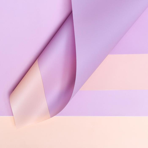 Пленка матовая, 58*58 см, пудра+сиреневый