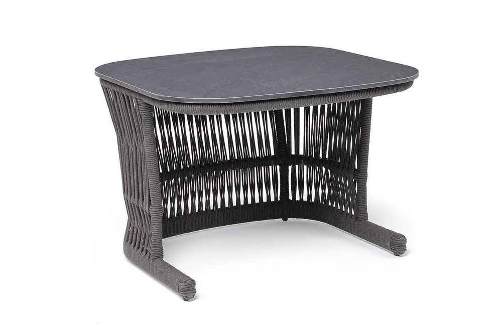 "Лугано" журнальный стол 76х76 H55 см из HPL, цвет "серый гранит"