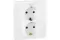 Розетка Legrand Etika с заземлением двойная белая 25648