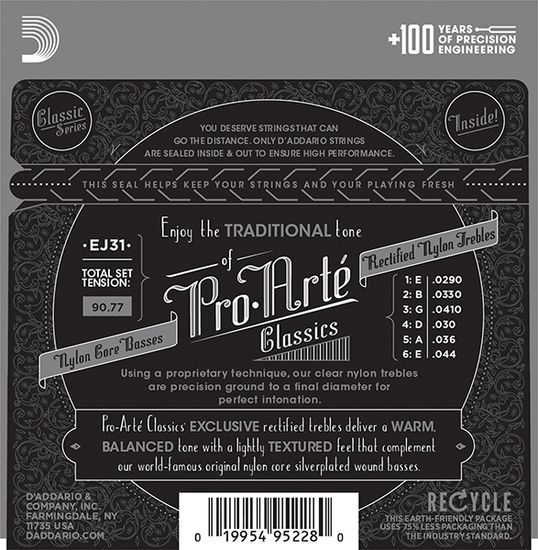 Струны для классической гитары D'ADDARIO EJ31