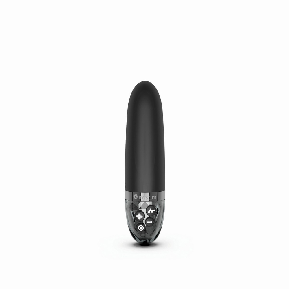 Вибратор Mystim Sleak Freak с электростимуляцией, черный, 14.5 см