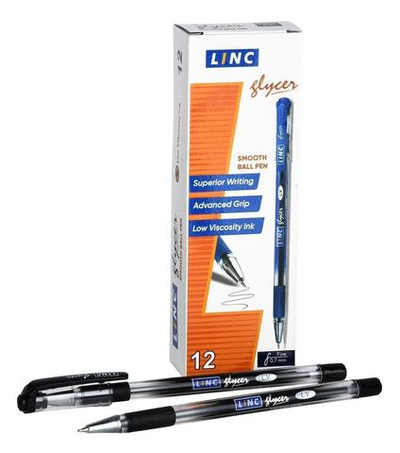 Ручка шариковая 0,7мм черная "Glycer" (Linc)