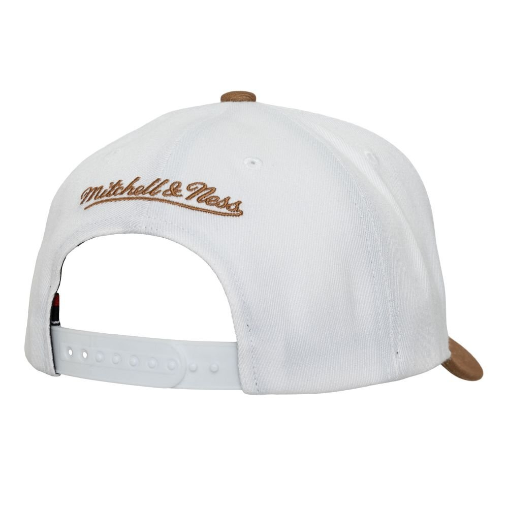 Баскетбольная кепка Mitchell & Ness Branded Comfy Core Stretch Snapback Cap White/Brown