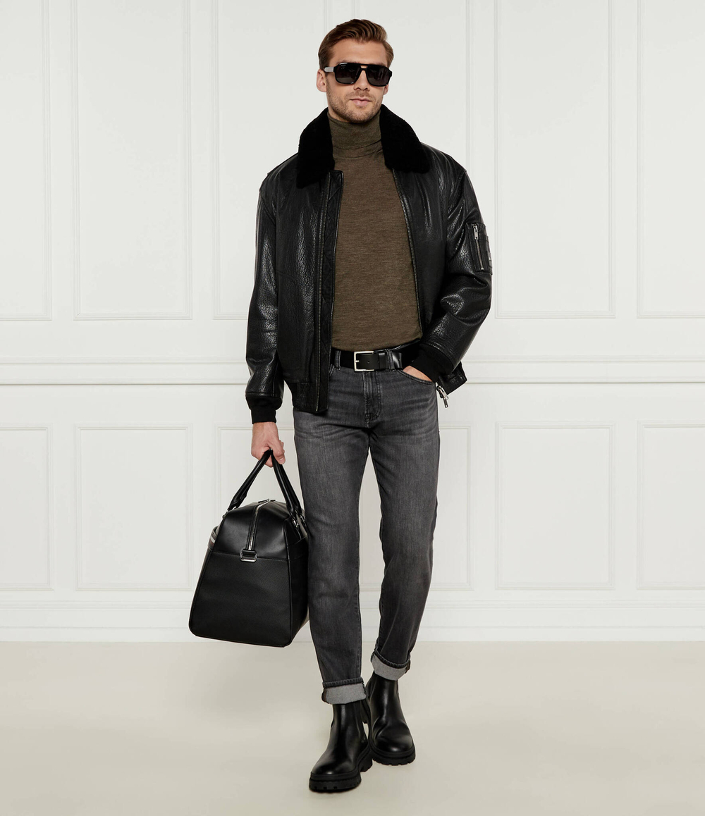 Wełniany golf Musso-P BOSS BLACK - хаки(50468262)