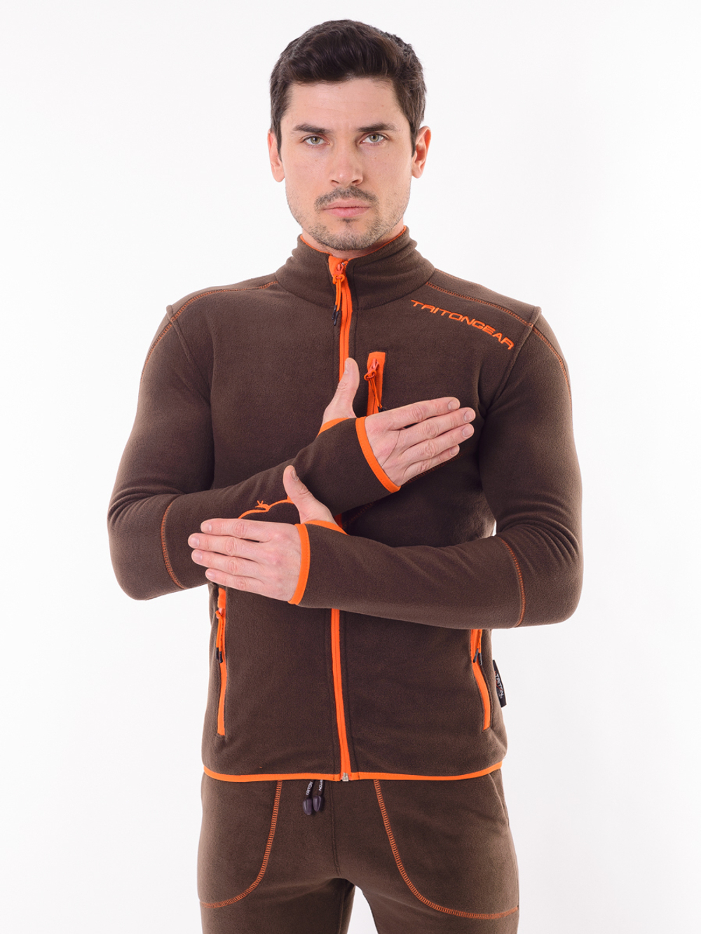 Демисезонный мужской костюм Triton Gear Rich Рич (Флис) Коричневый