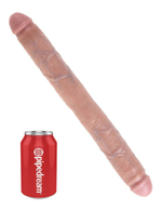 Телесный двусторонний фаллоимитатор 16 Thick Double Dildo - 40,6 см. (Цвет: телесный)