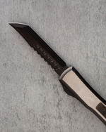 Автоматический складной нож Vespa Marfione Custom Knives Ultratech Hellhound Blackwash Steel Satin Handle M390 119-1BKS (черный-сталь)