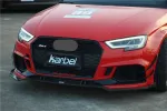 Карбоновая губа переднего бампера для AUDI RS3 2018-2020 B9 Ауди аэродинамический обвес