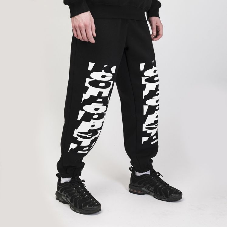 Штаны спорт. CODERED Trainer Cyrillic, черный, утеп.