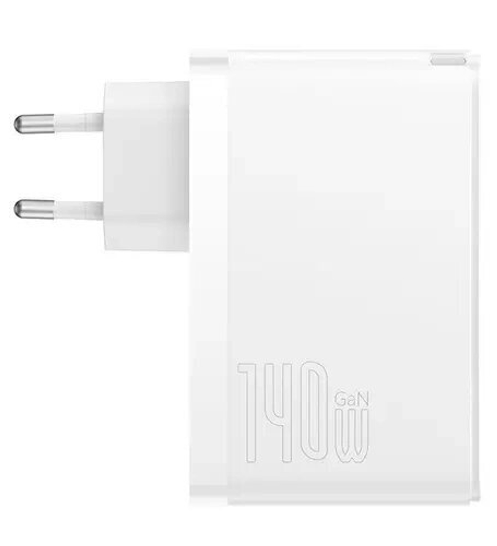 Сетевое зарядное устройство Baseus GaN5 Pro Fast Charger 2C+U 140W, Белое (CCGP100202)