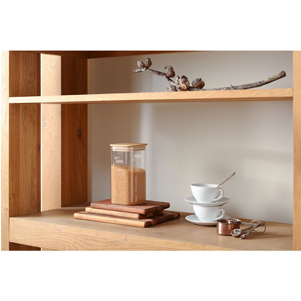 Банка для хранения Smart Solutions с крышкой из бамбука, 1400 мл