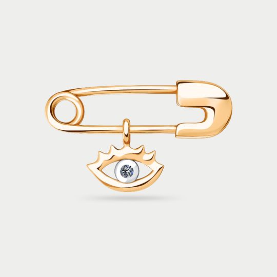 Брошь золотая