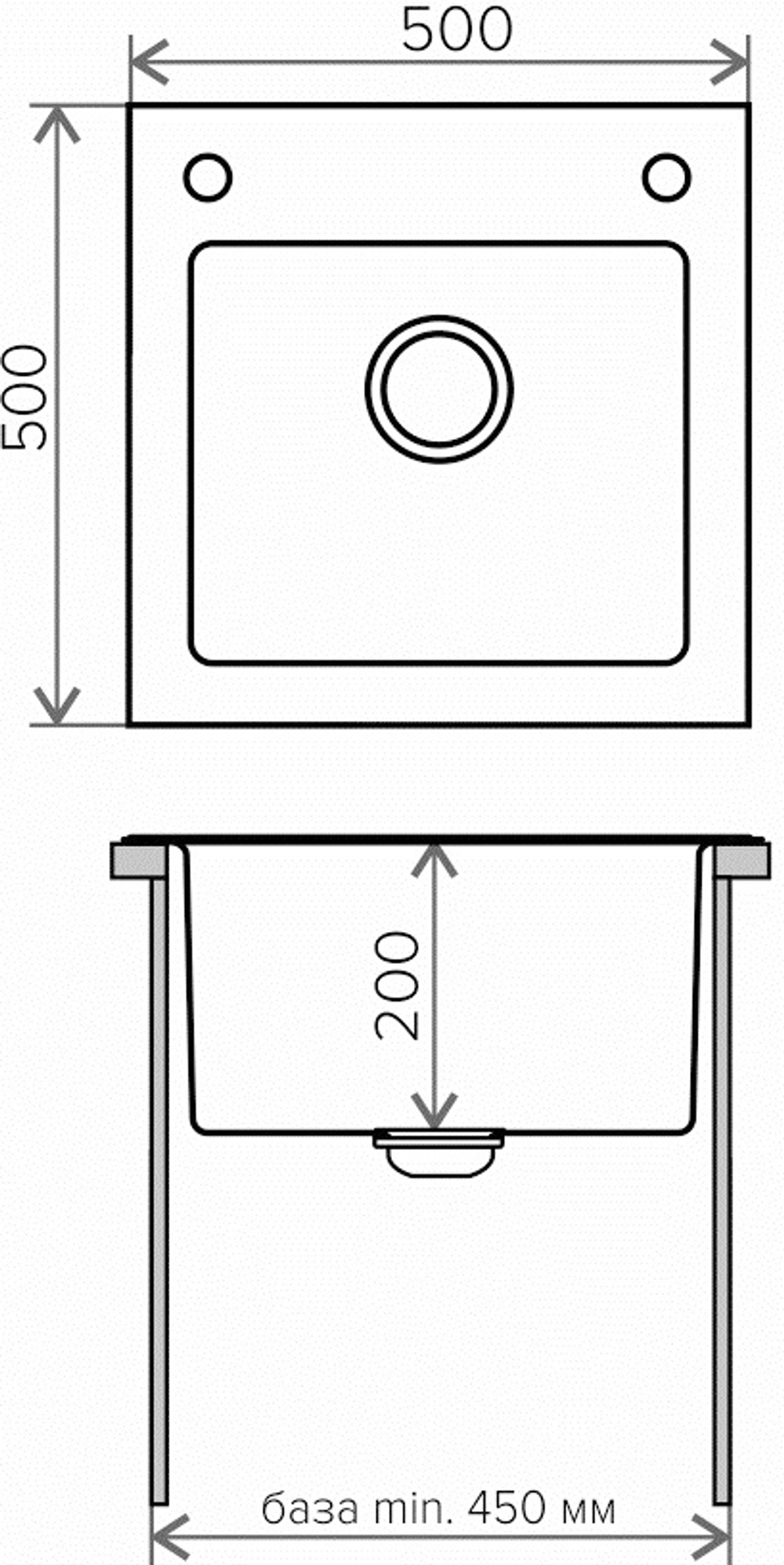 Мойка TOLERO GLASS TG 500 белый