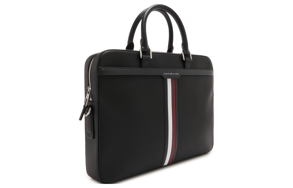 Tommy Hilfiger Leather Handbag Regular Men"s Black