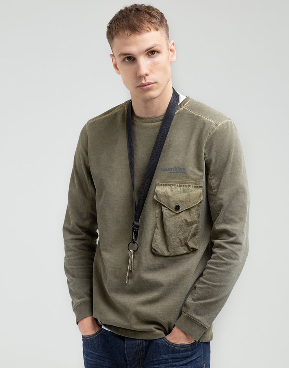 Ремень для ключей We Don’t Care Keychain Lanyard Black