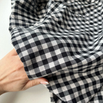 Вареный хлопок 250см. Черная клетка (1см)