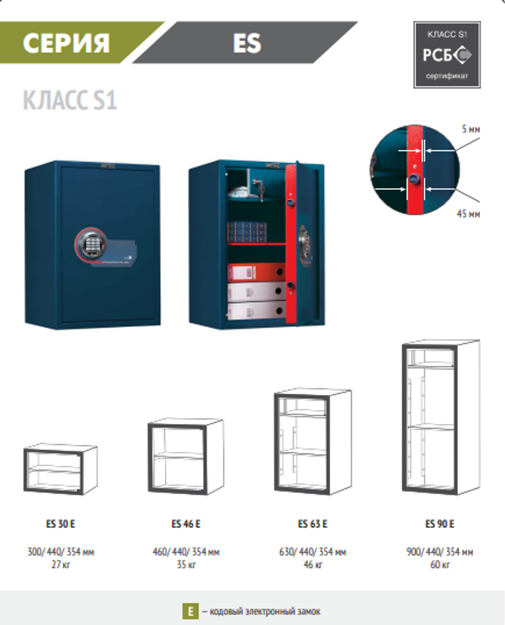 Furniture safe MDTB ES 30 Е