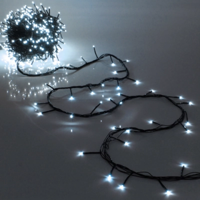 Гирлянда для дома НИТЬ «Твинкл Лайт» 40 м 800 ламп LED, черн.пров, 8 реж, IP-20. Белый (возможность соединения)