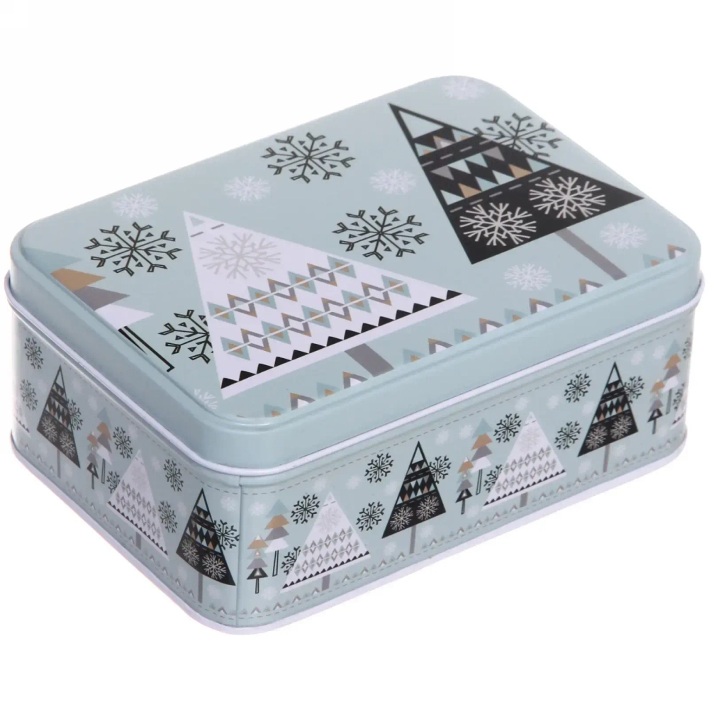 Банка жестяная «Снежинка» 450мл 12,6*9,2*4,3см