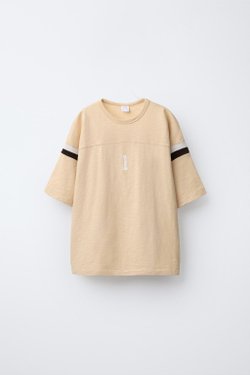 ZARA ФУТБОЛКА С НАШИВКАМИ, ЖЕЛТЫЙ