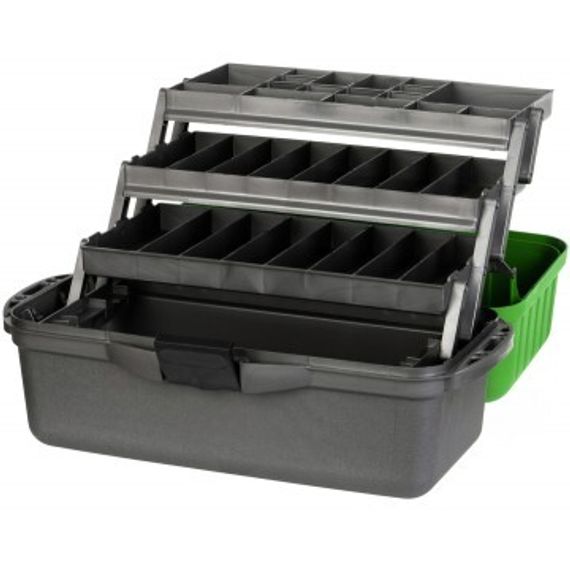 Ящик рыболова Helios трехполочный зеленый