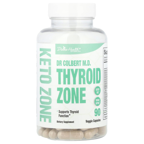 Divine Health, доктора медицины Кольбера Thyroid Zone, 90 растительных капсул