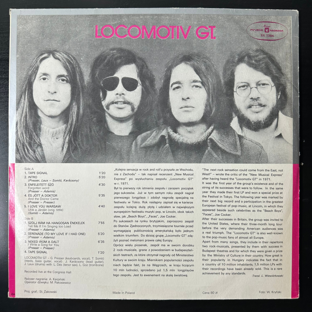 Locomotiv GT ‎– In Warsaw (Польша 1976г.)