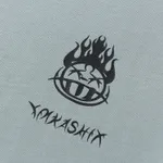 Футболка Ymkashix Hellcome logo серо-синяя