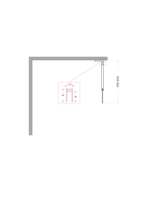 Душевая перегородка BelBagno UNO-L-1-TB-60-C-Cr профиль хром, стекло прозрачное