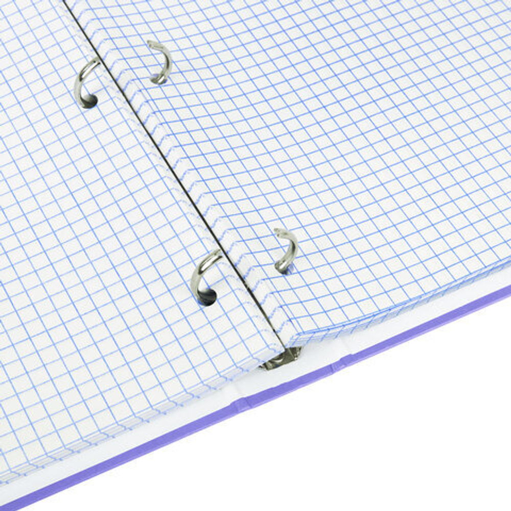 Тетрадь на кольцах БОЛЬШАЯ А4 215х305мм, 100л, твердый картон, клетка, BRAUBERG, Monocolor, 405409