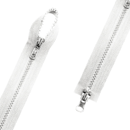 Молния Трактор  "GAMMA", 60 см разъёмная, двухзамковая, № 101 белый